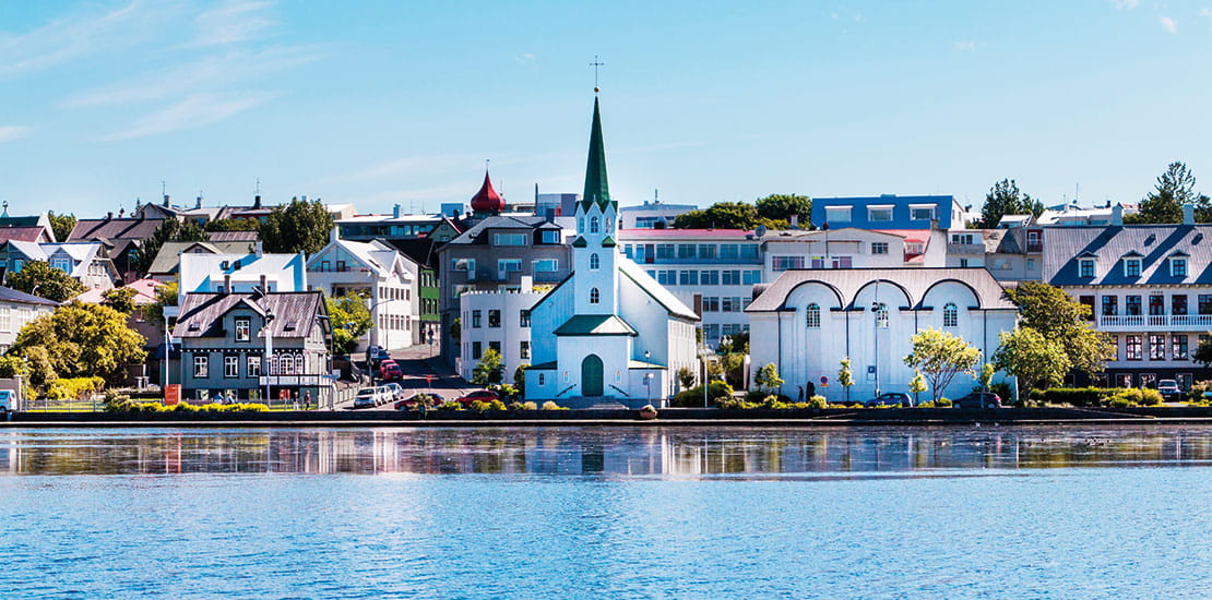 A view towards Reykjavik, Iceland